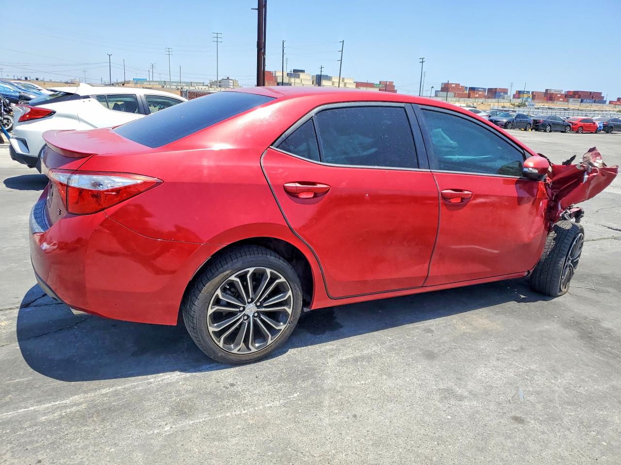 2014 Toyota Corolla S Plus Red vin: 5YFBURHE5EP133304