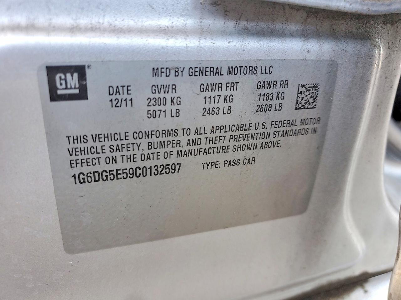 2012 Cadillac Cts Luxury Collection Silver vin: 1G6DG5E59C0132597