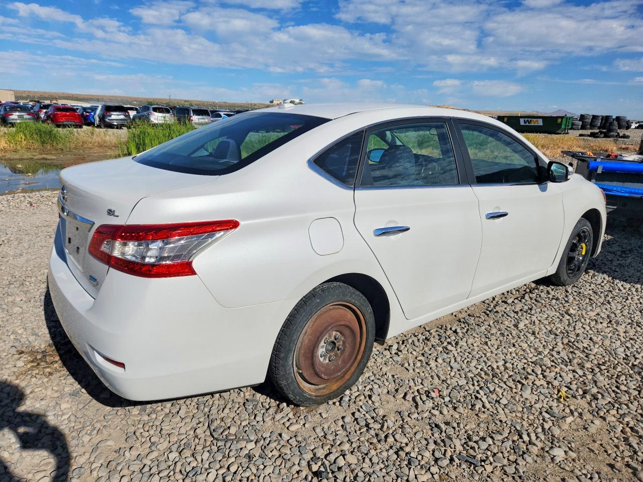 2013 Nissan Sentra S White vin: 3N1AB7AP9DL618061