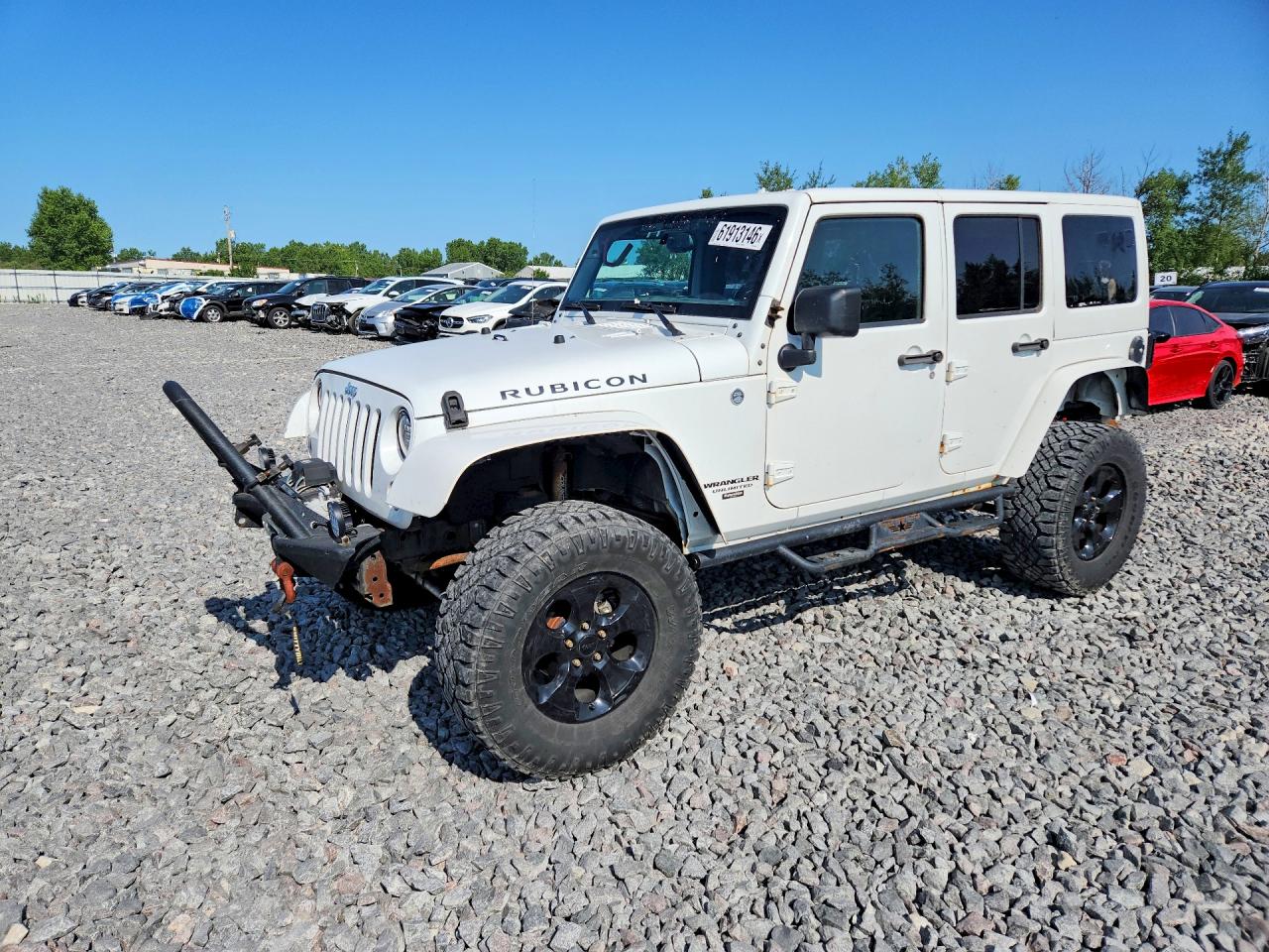 2015 Jeep Wrangler Unlimited Rubicon White vin: 1C4BJWFG9FL765406
