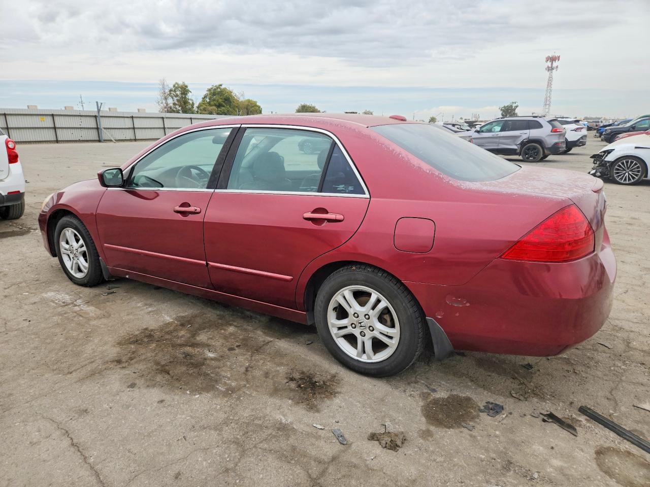 2006 Honda Accord Ex Burgundy vin: 1HGCM56876A182764