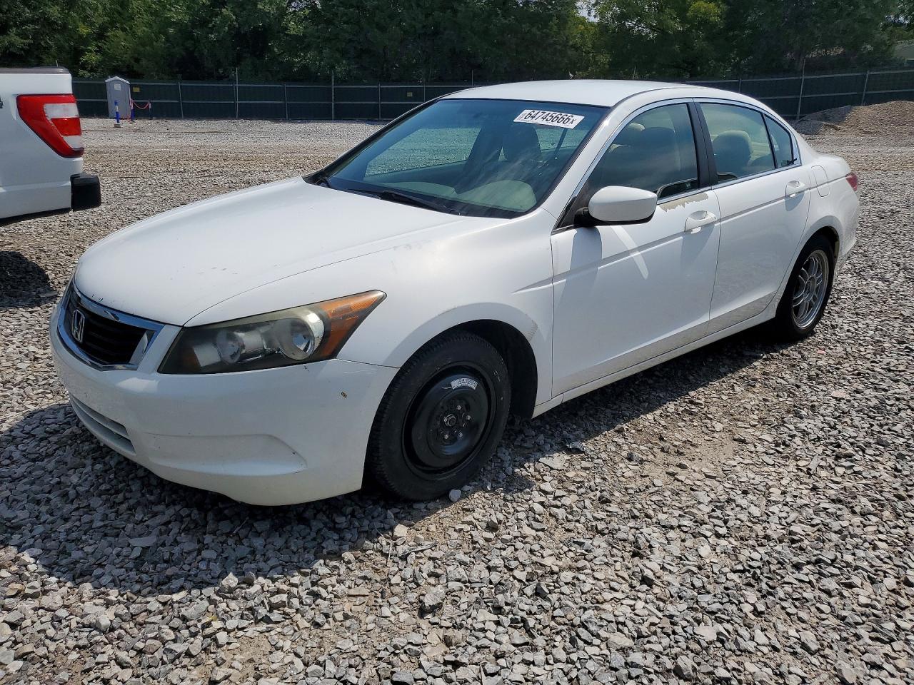 2009 Honda Accord Lx White vin: 1HGCP26339A194828
