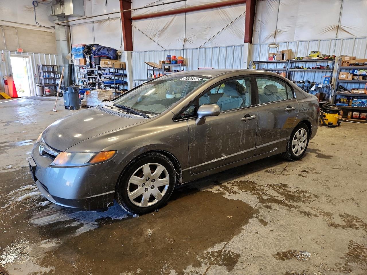 2008 Honda Civic Lx Gray vin: 1HGFA16548L020697