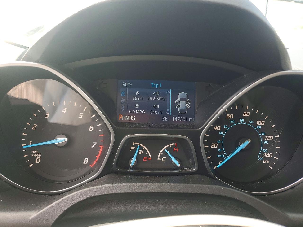 2015 Ford Escape Se Gray vin: 1FMCU9G97FUB82125