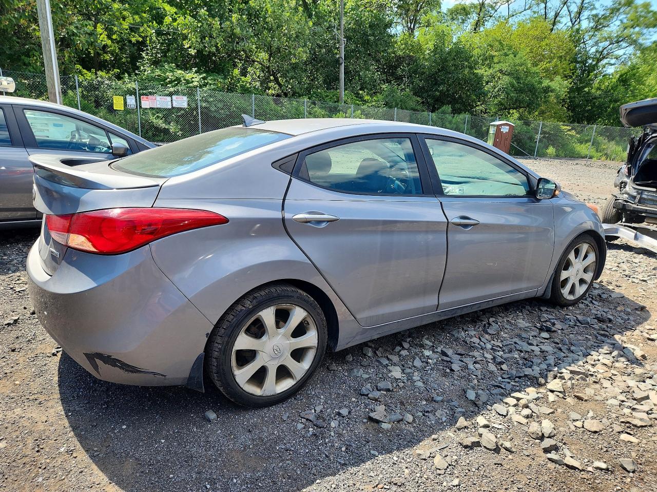 2013 Hyundai Elantra Limited Gray vin: KMHDH4AE3DU703405
