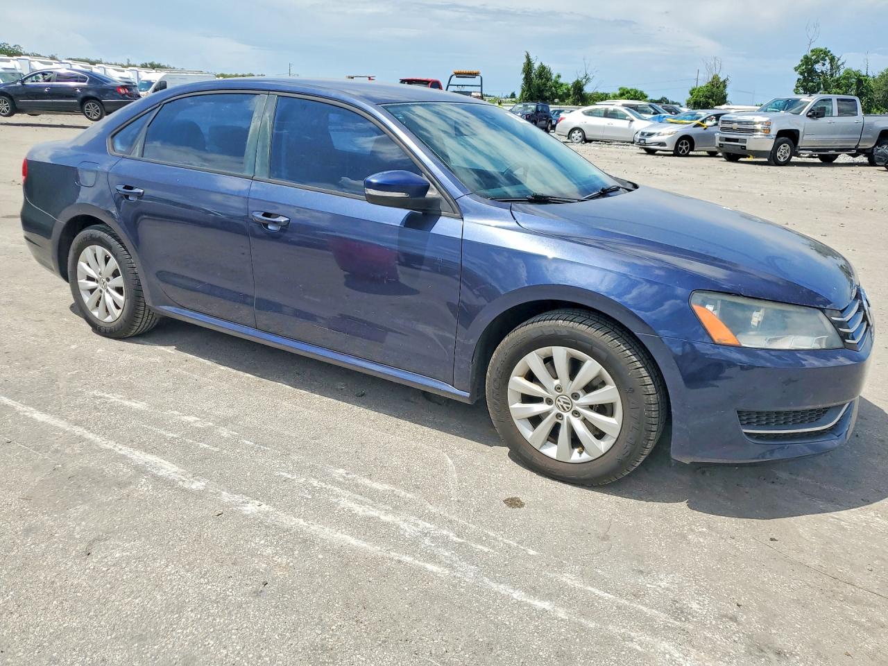 2012 Volkswagen Passat S Blue vin: 1VWAH7A36CC089152