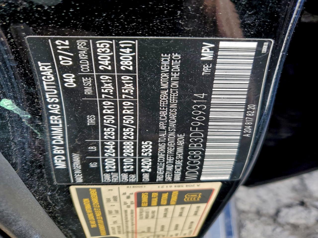 2013 Mercedes-benz Glk 350 4matic Black vin: WDCGG8JB3DF969314
