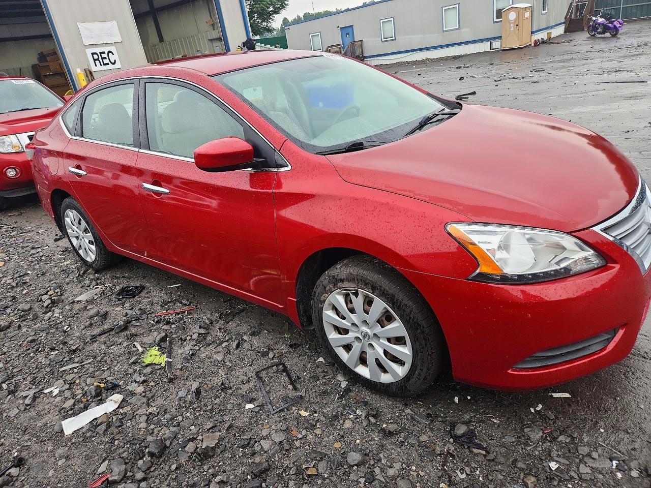 2014 Nissan Sentra Sv Красный vin: 3N1AB7AP9EY294260