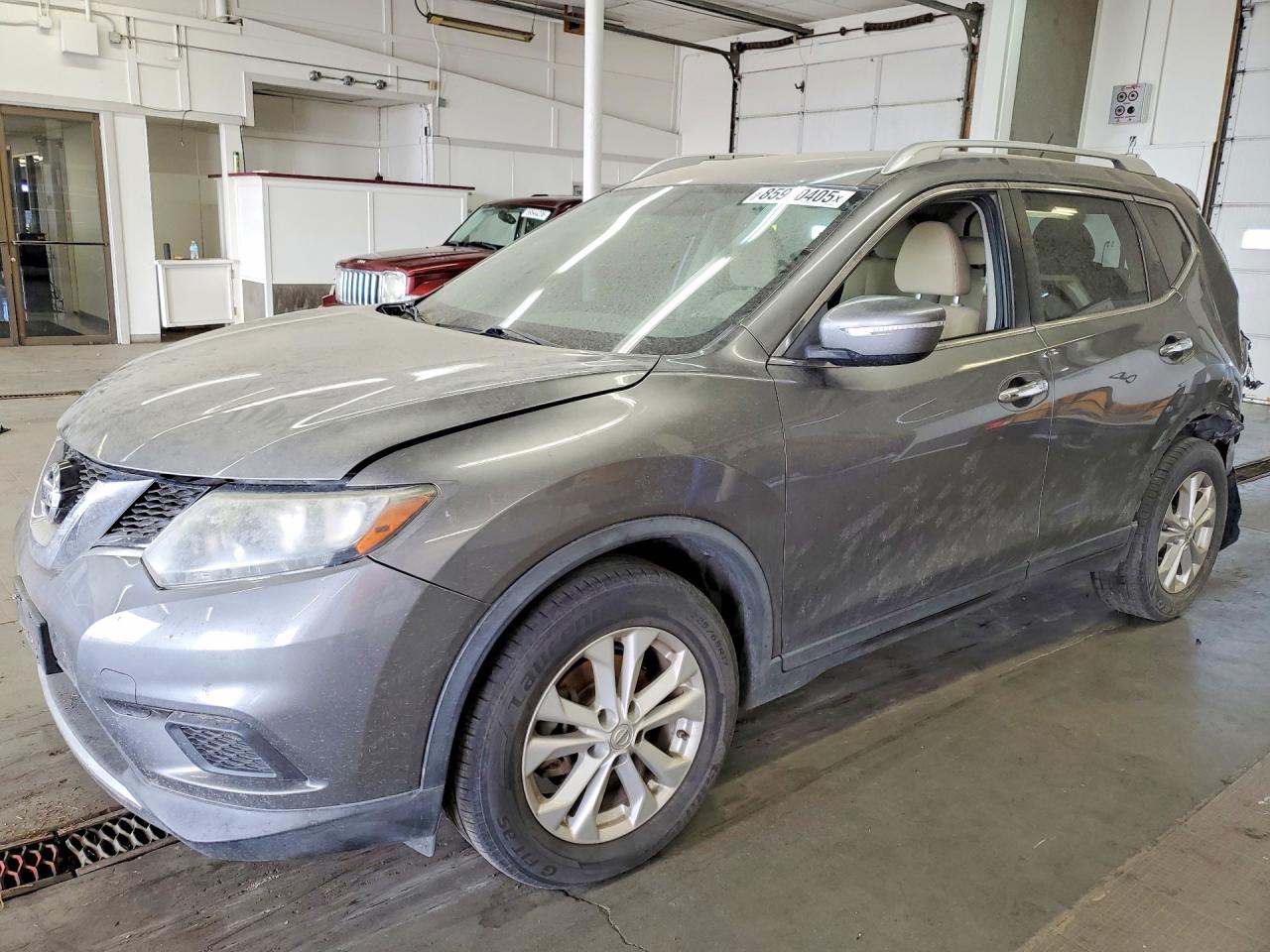 2015 Nissan Rogue Sv Gray vin: KNMAT2MT1FP501183