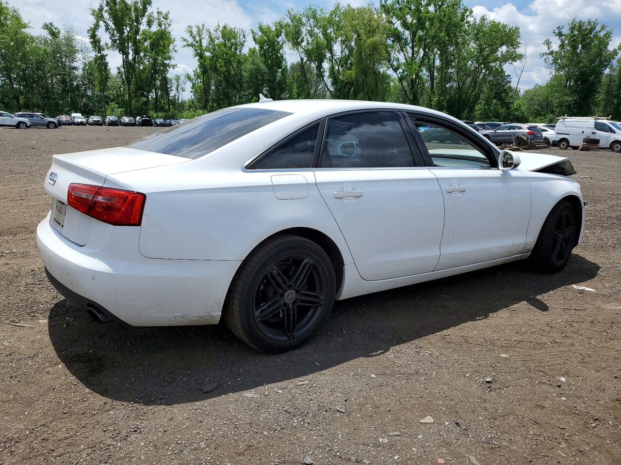 2013 Audi A6 Premium Plus White vin: WAUGFAFC5DN110200