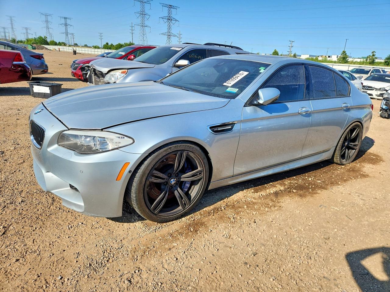 2013 Bmw M5 Серебряный vin: WBSFV9C59DD097018