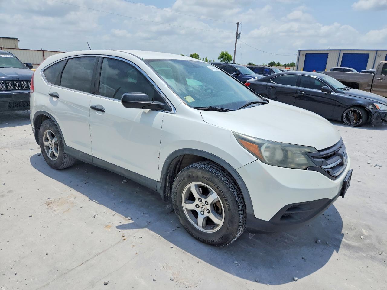 2013 Honda Cr-v Lx White vin: 5J6RM3H30DL027841
