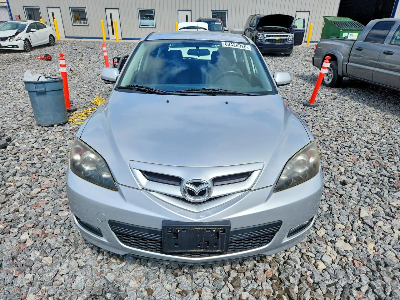 2008 Mazda 3 Hatchback Серебряный vin: JM1BK343881144751