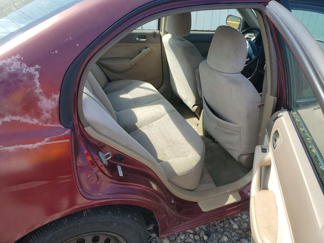 2002 Honda Civic Lx Бордовый vin: 2HGES16522H599055