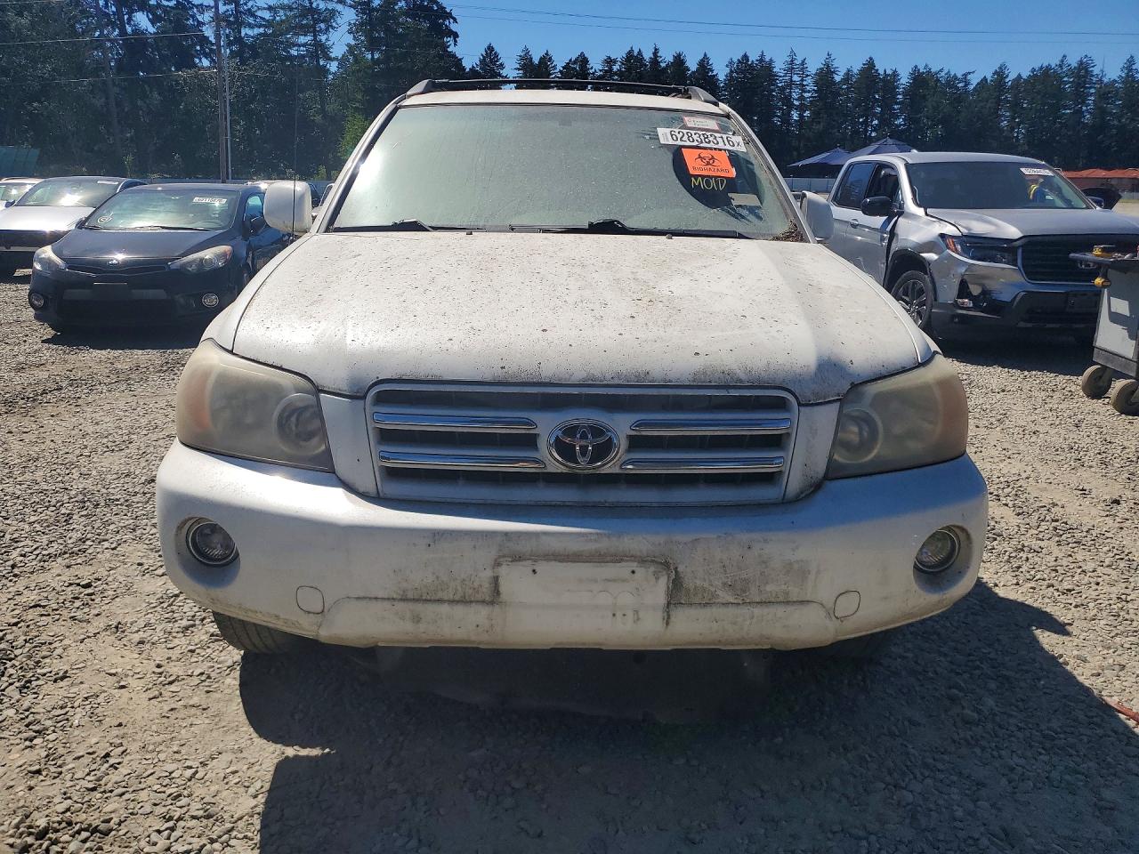 2007 Toyota Highlander Sport White vin: JTEGP21AX70137336