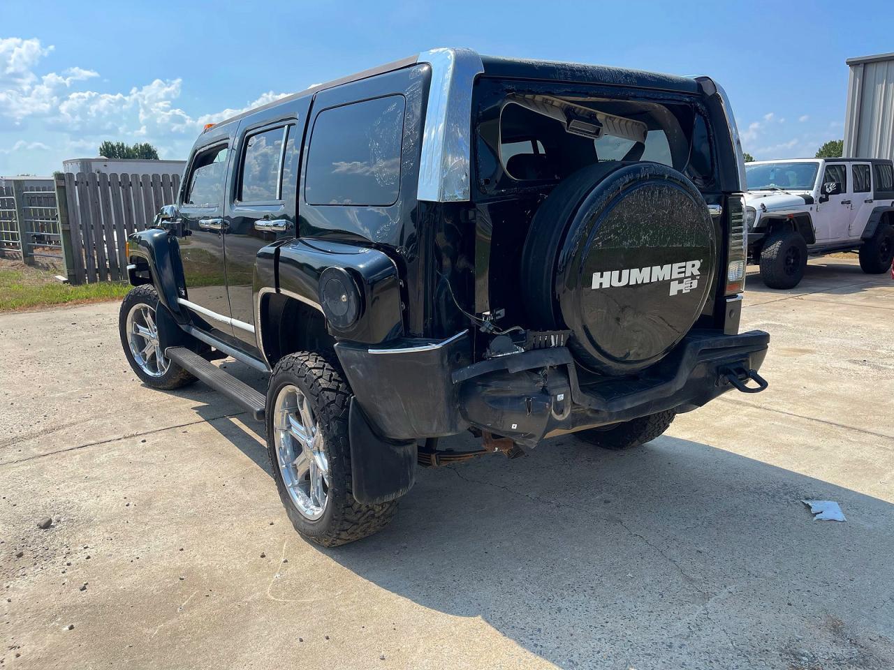2007 Hummer H3 Black vin: 5GTDN13E778201933