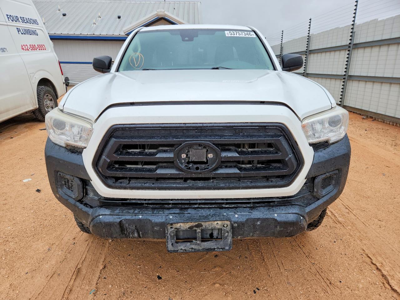 2020 Toyota Tacoma Sr Белый vin: 5TFSX5EN6LX071186