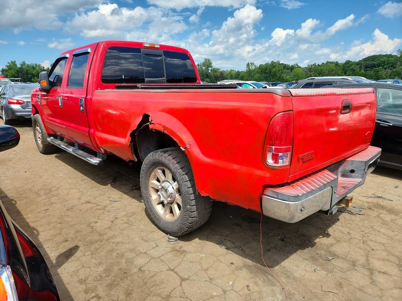 2008 Ford F250 Super Duty Red vin: 1FTSW21R88EC16564
