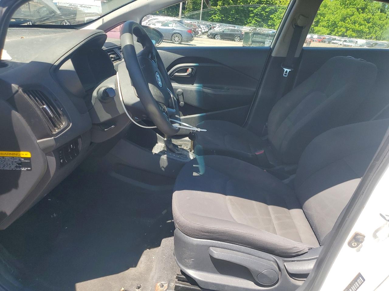 2012 Kia Rio Lx White vin: KNADM5A30C6015754