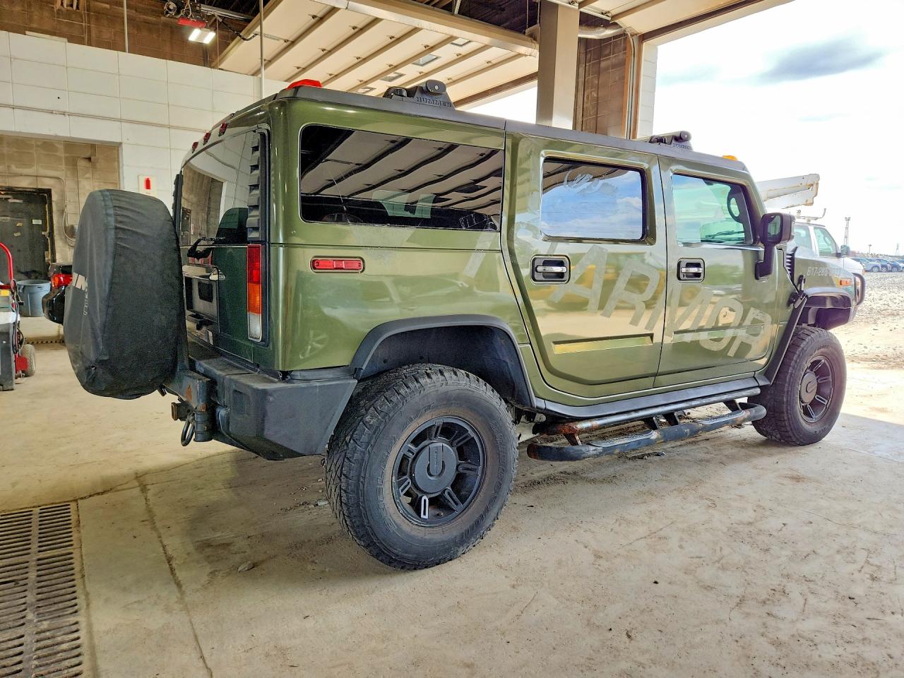 2003 Hummer H2 Green vin: 5GRGN23U83H145186