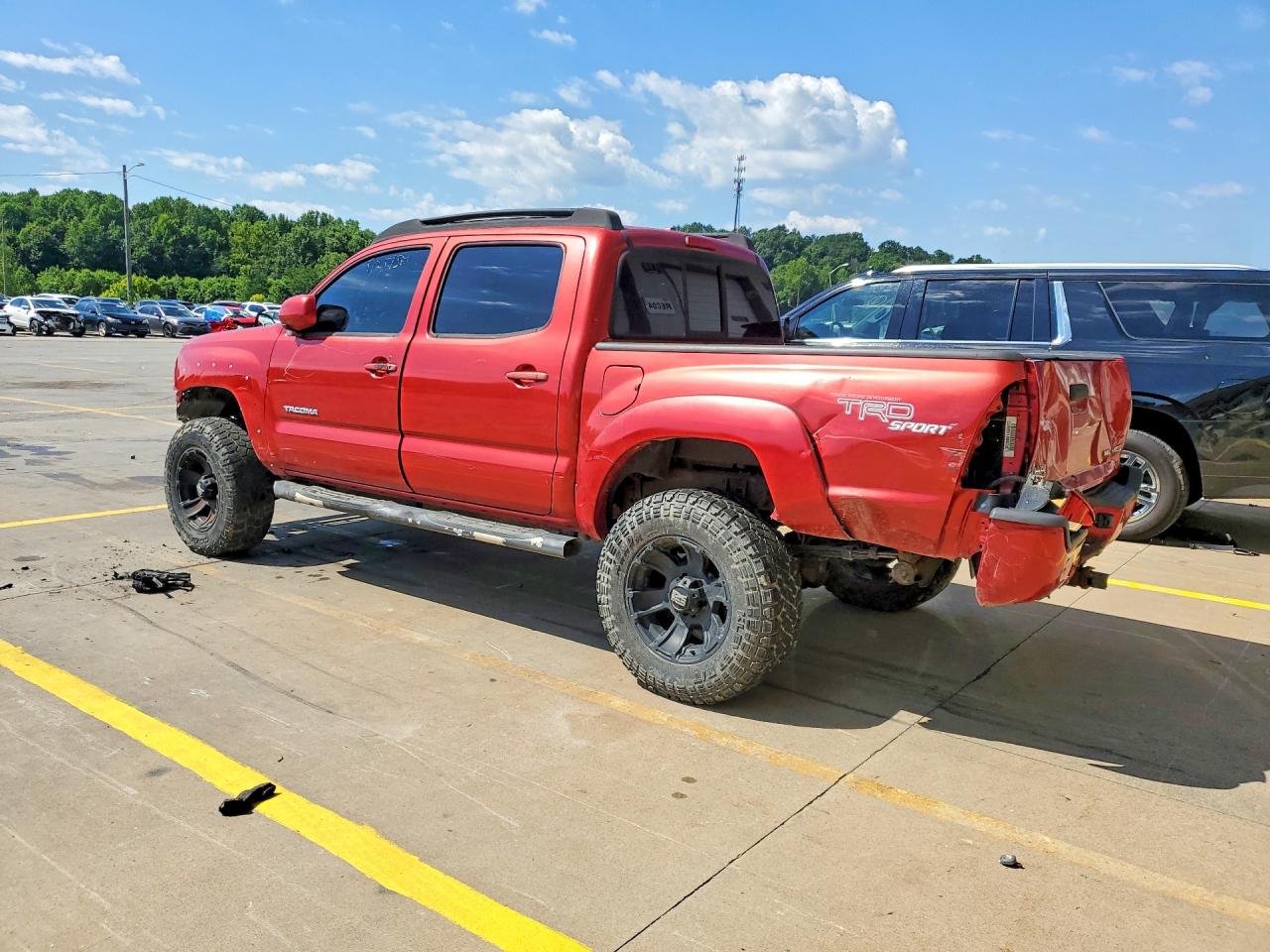2009 Toyota Tacoma Double Cab Red vin: 3TMLU42NX9M026973