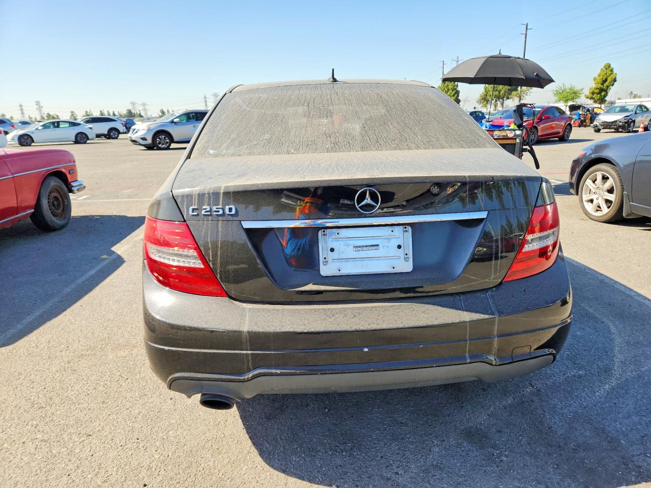 2013 Mercedes-benz C 250 Black vin: WDDGF4HB3DR257896