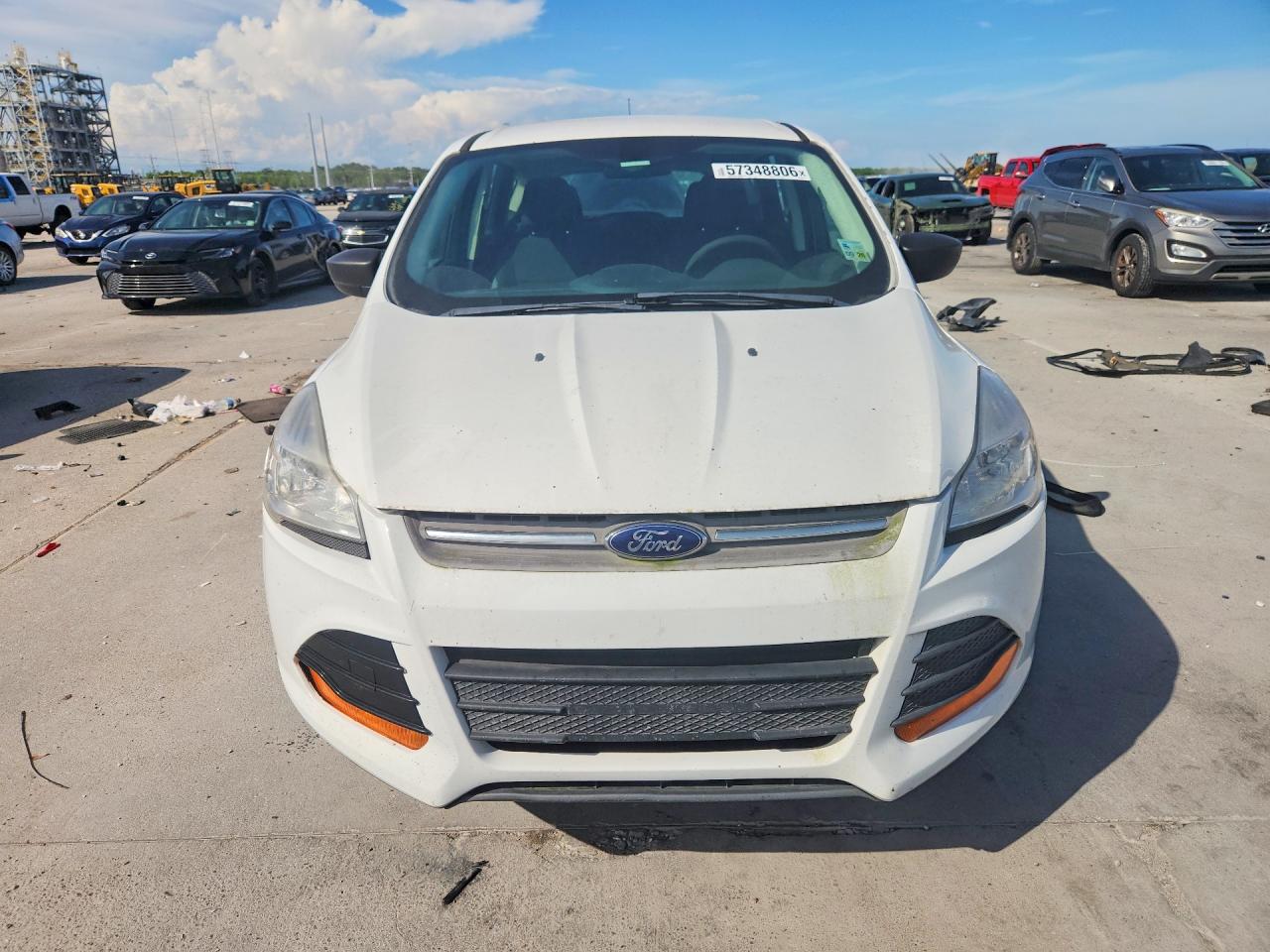 2014 Ford Escape S White vin: 1FMCU0F73EUB93018