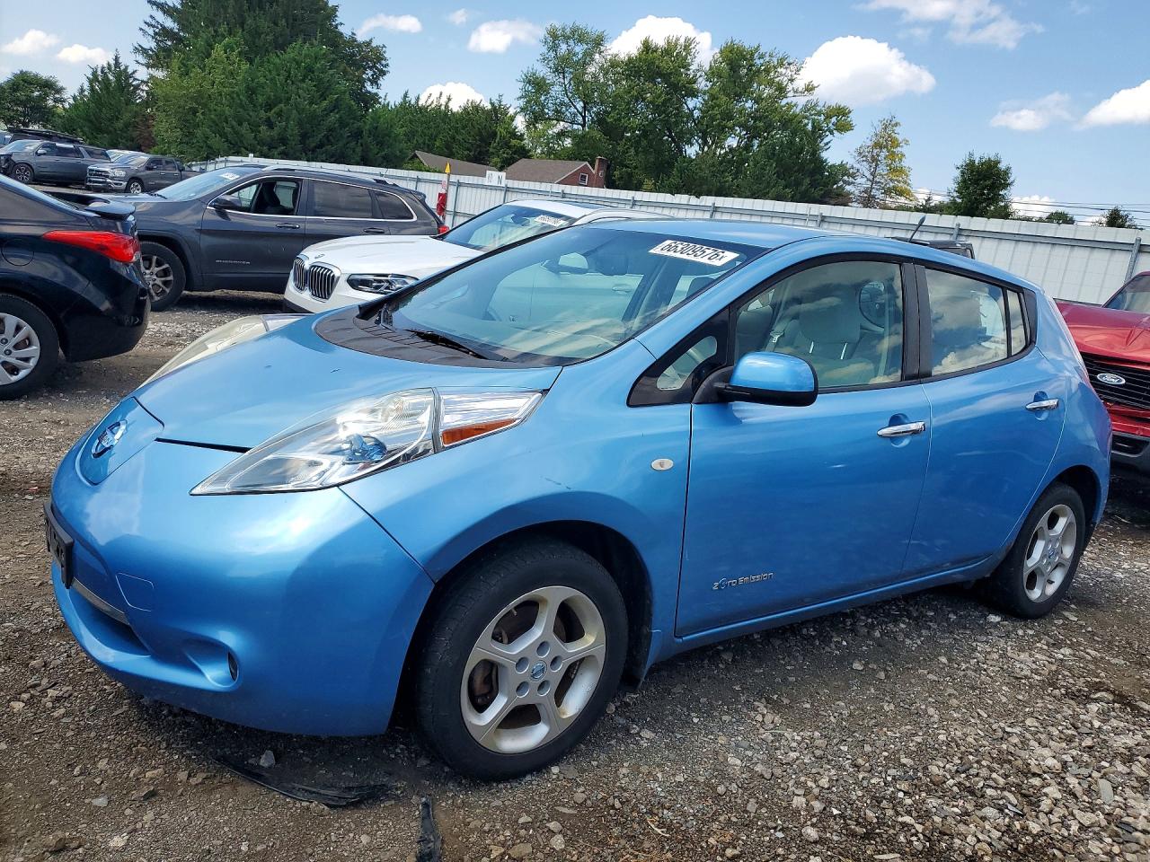 2012 Nissan Leaf Sv Blue vin: JN1AZ0CP2CT023871