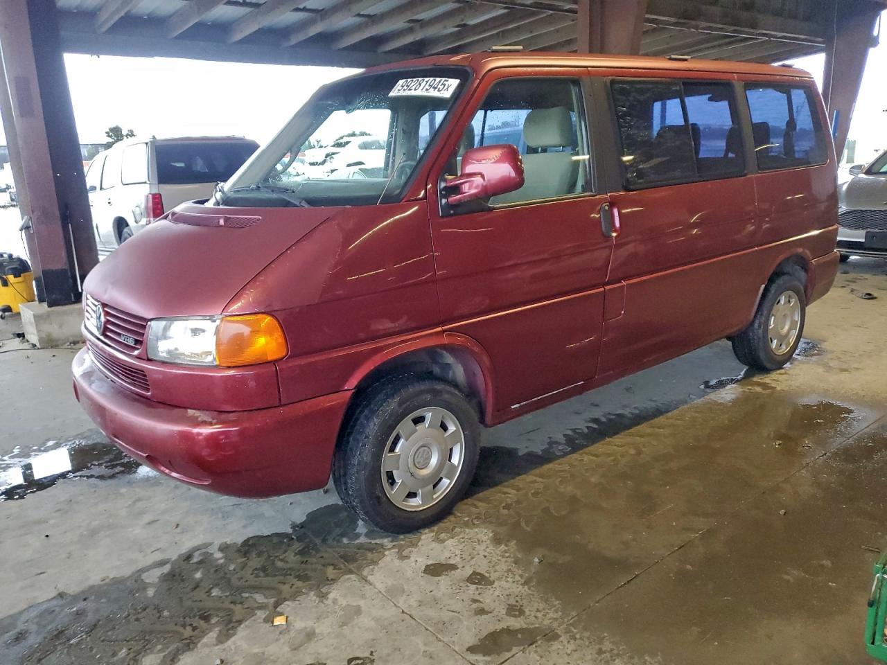 1999 Volkswagen Eurovan Gls Red vin: WV2KH2704XH140312
