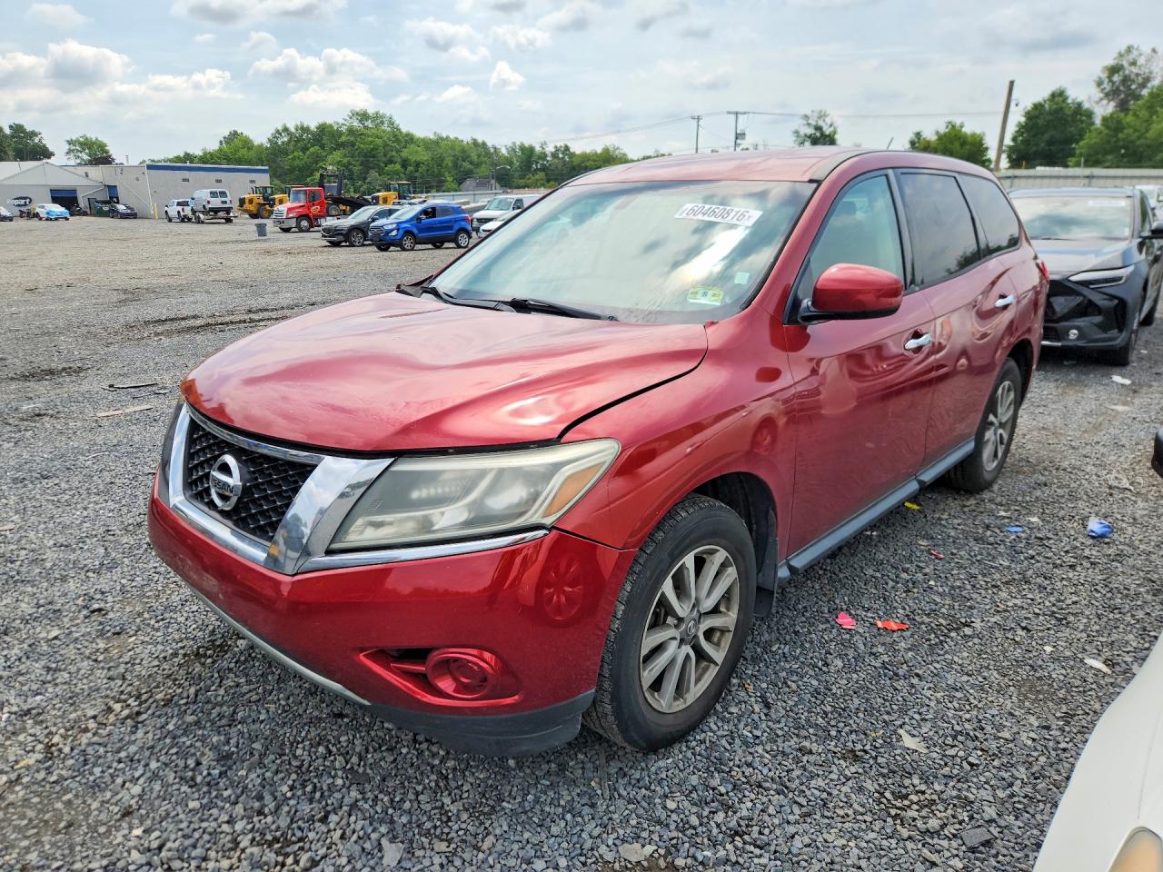 2014 Nissan Pathfinder S Red vin: 5N1AR2MM2EC721389