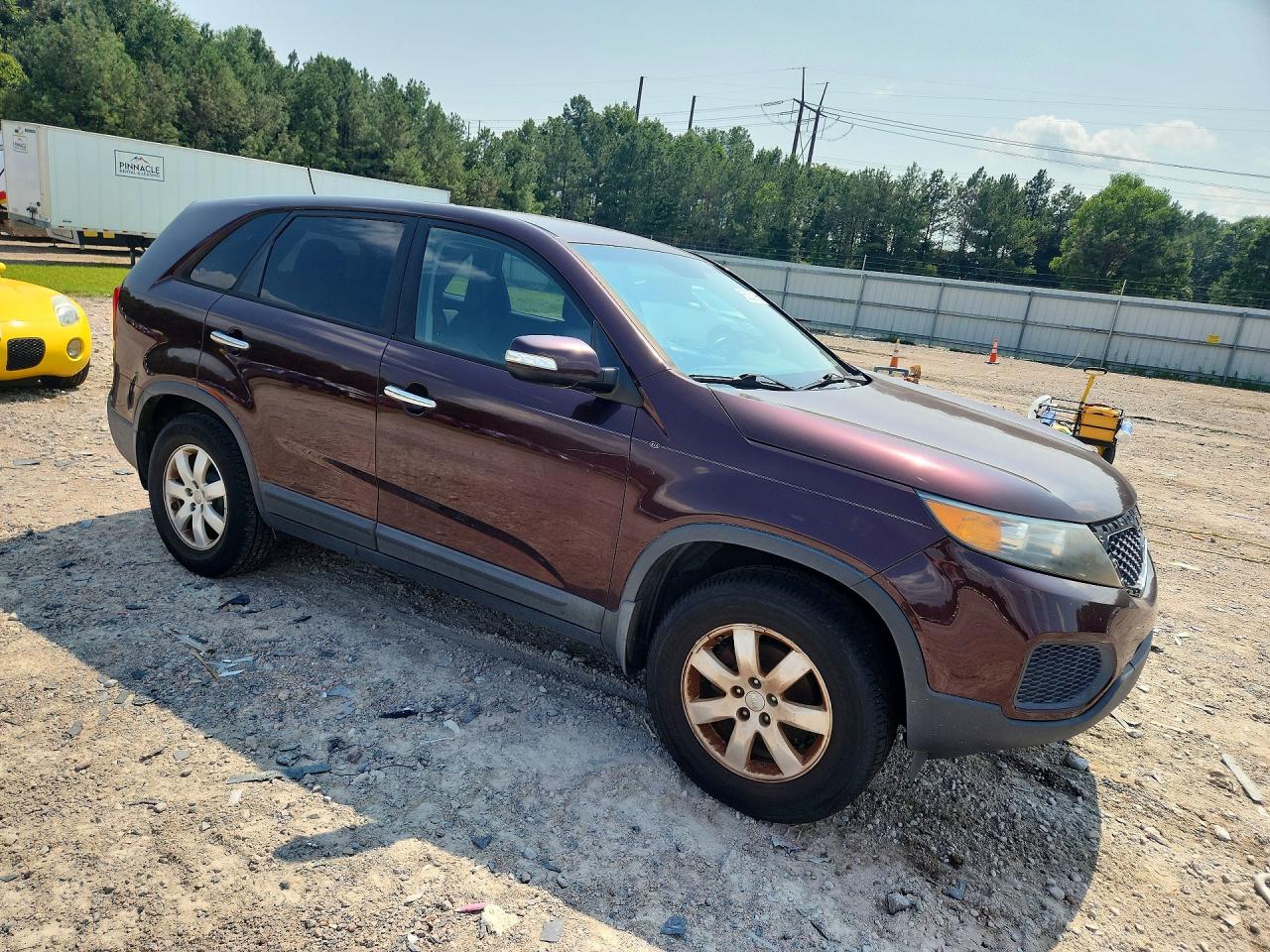 2012 Kia Sorento Lx Maroon vin: 5XYKT4A15CG286621