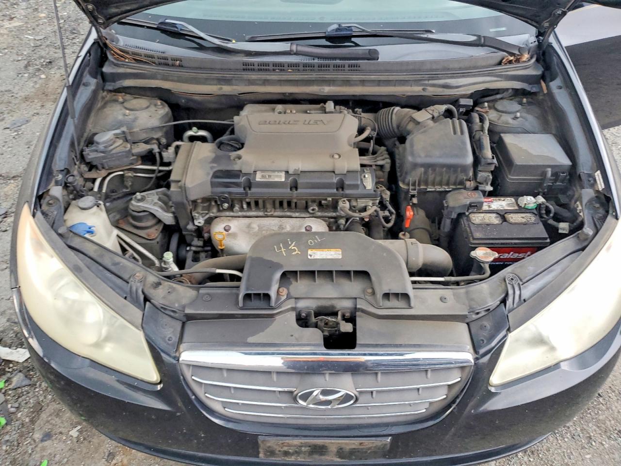 2008 Hyundai Elantra Gls Black vin: KMHDU46D88U566821