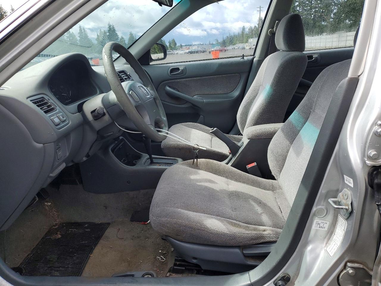 1998 Honda Civic Lx Серебряный vin: 2HGEJ6673WH537980