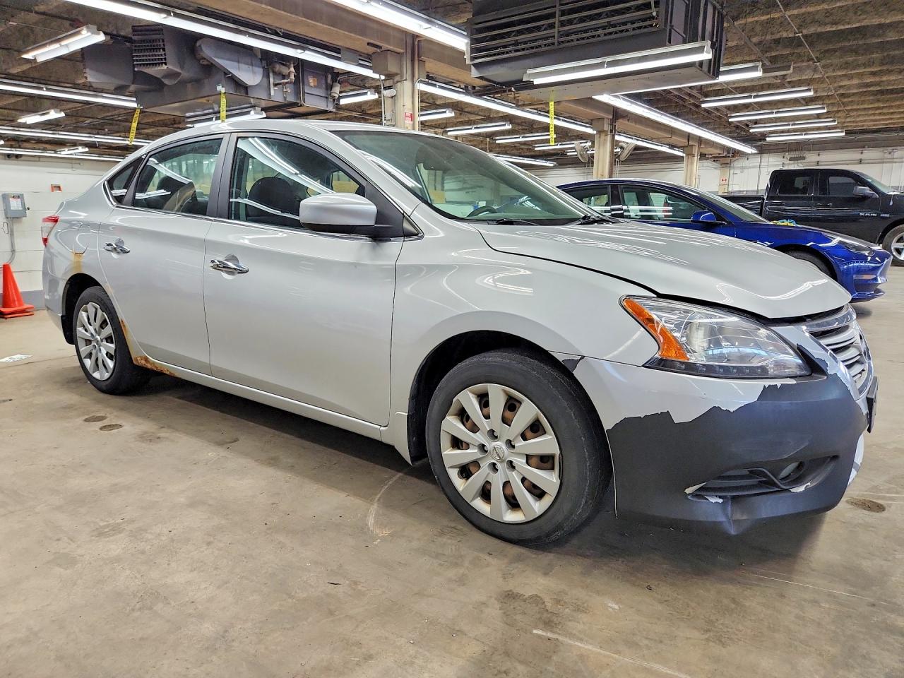 2013 Nissan Sentra S Silver vin: 3N1AB7AP5DL671789