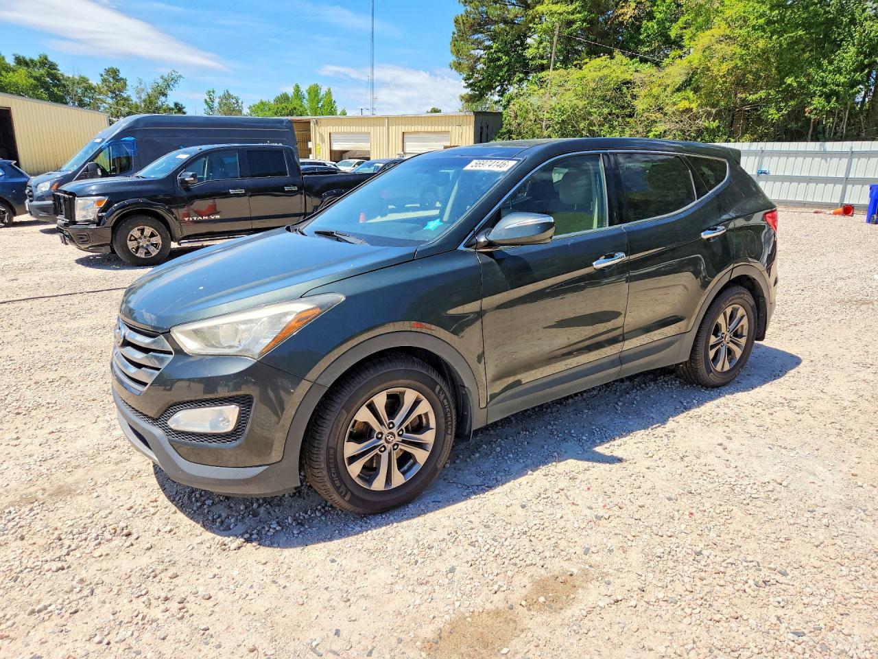 2013 Hyundai Santa Fe Sport 2.4l Green vin: 5XYZU3LB9DG035355