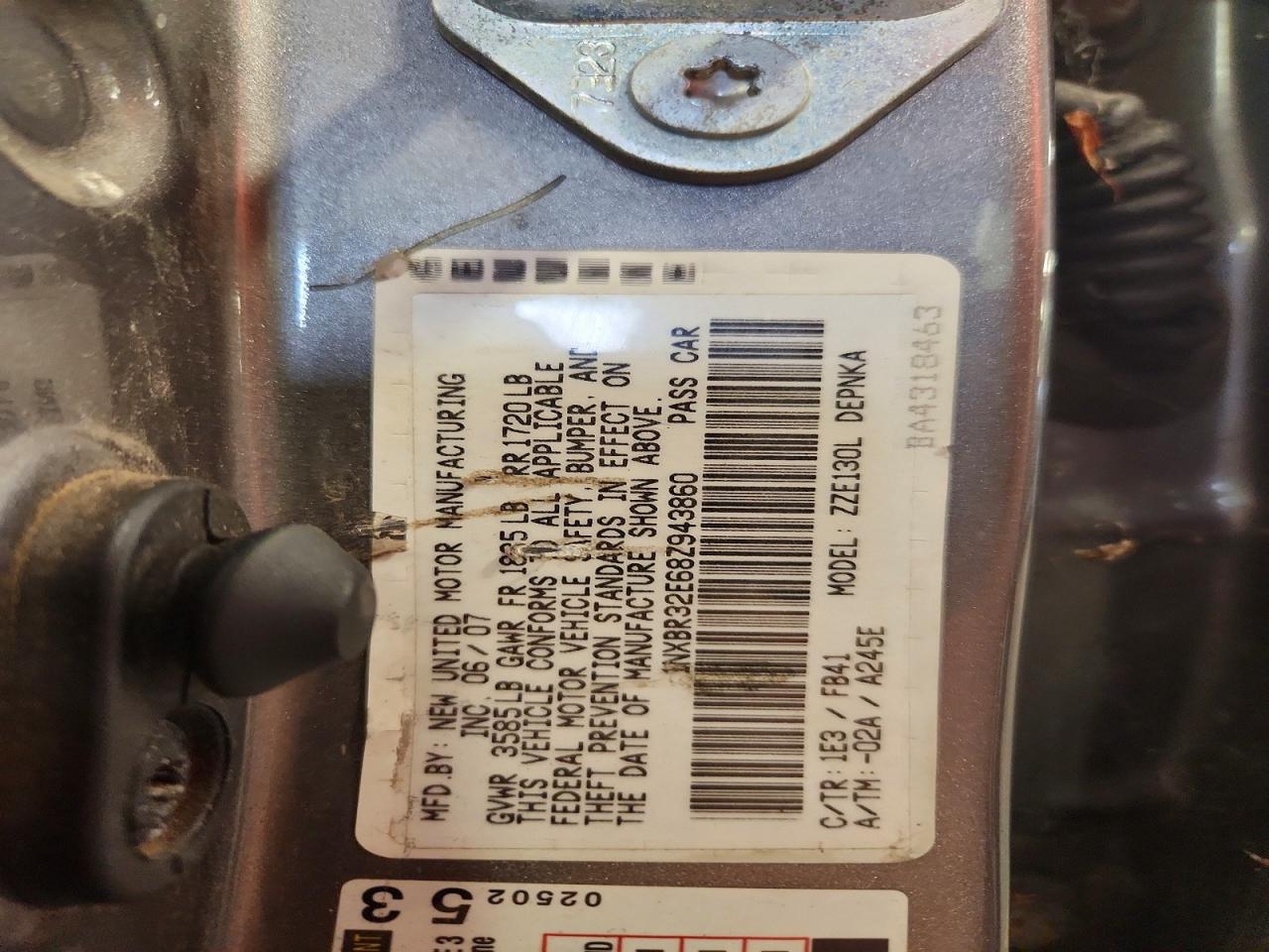 2008 Toyota Corolla Le Gray vin: 1NXBR32E68Z943860