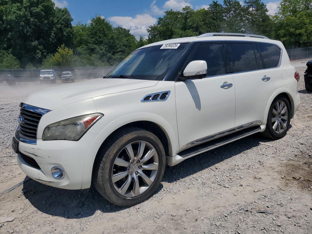 2012 Infiniti Qx56 Base White vin: JN8AZ2NE0C9023311