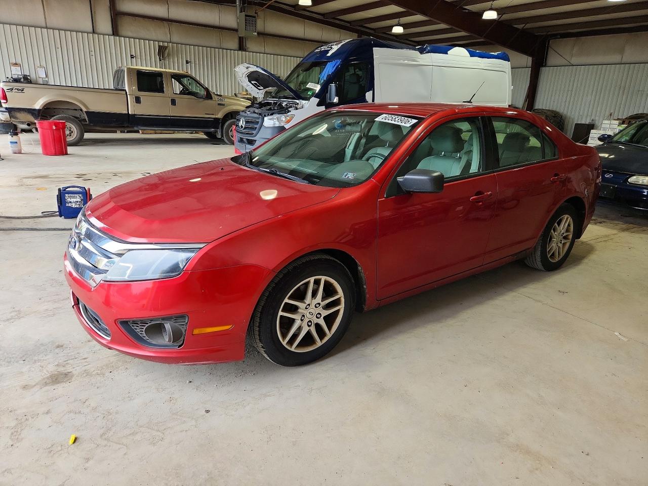 2010 Ford Fusion S Maroon vin: 3FAHP0GA7AR427096