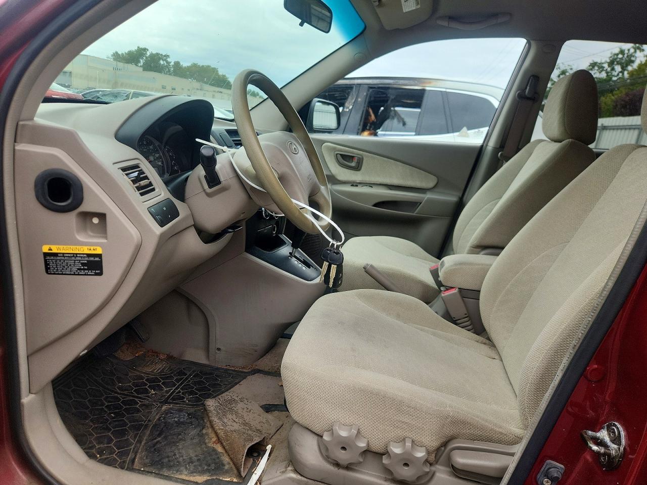 2005 Hyundai Tucson Gl Burgundy vin: KM8JM12B25U145713