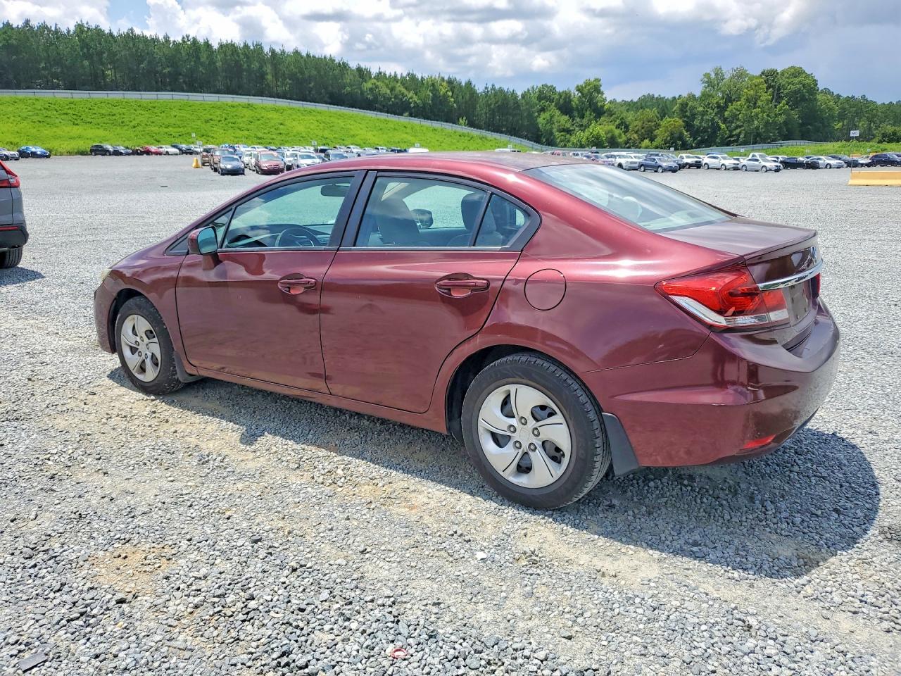 2013 Honda Civic Lx Burgundy vin: 2HGFB2F50DH586110