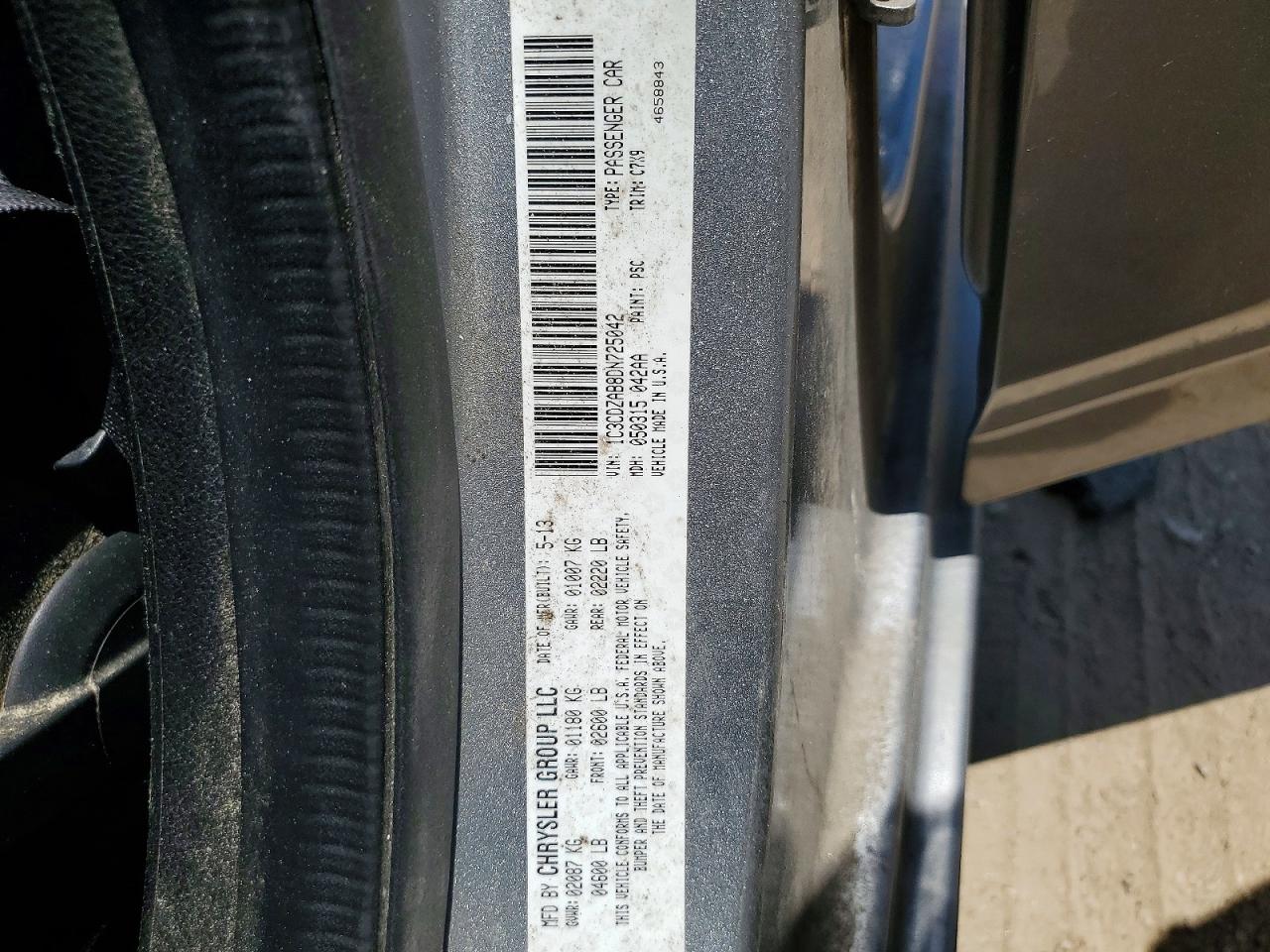 2013 Dodge Avenger Se Silver vin: 1C3CDZAB8DN725042