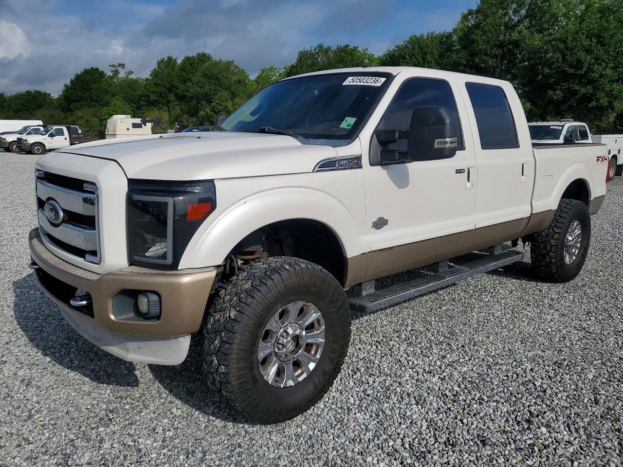 2011 Ford F250 Super Duty White vin: 1FT7W2BT9BEA12976
