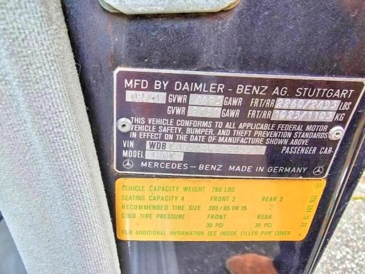 1987 Mercedes-benz 560 Sec Black vin: WDBCA45D9HA320337