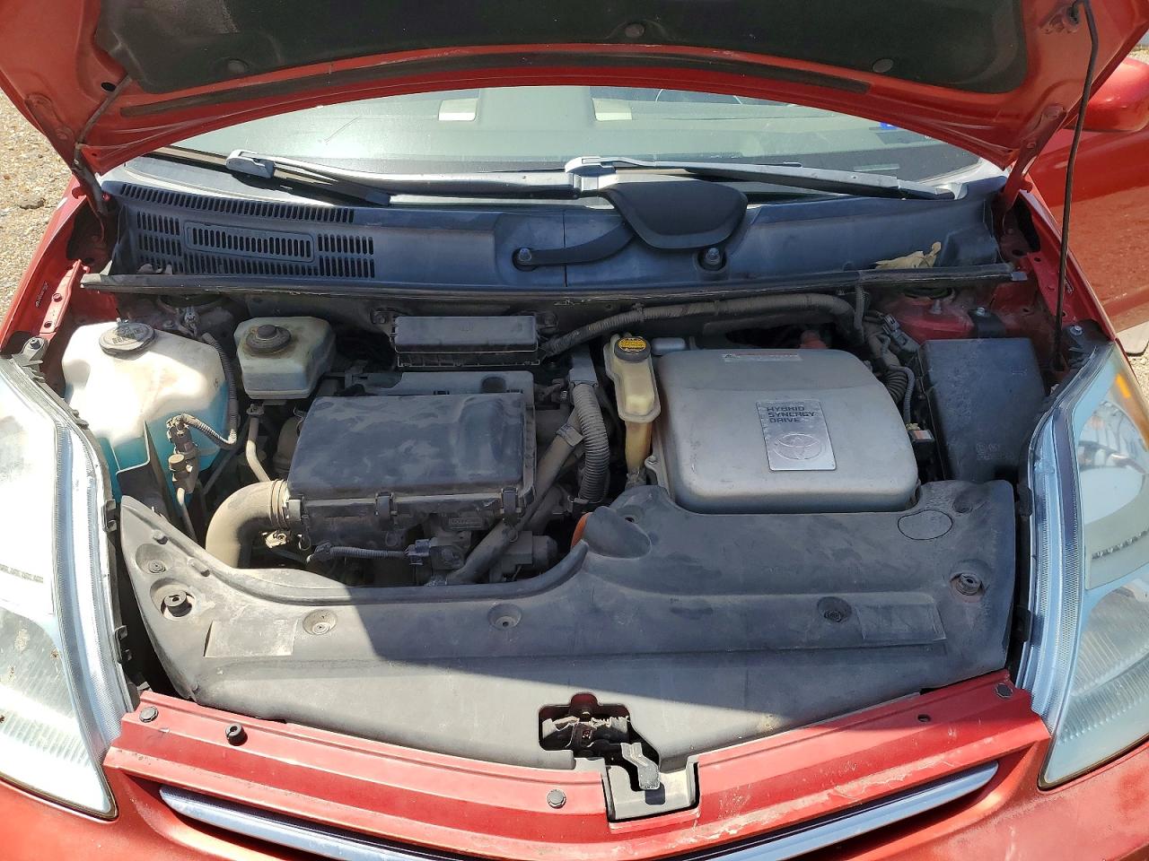2007 Toyota Prius Base Red vin: JTDKB20U877596395
