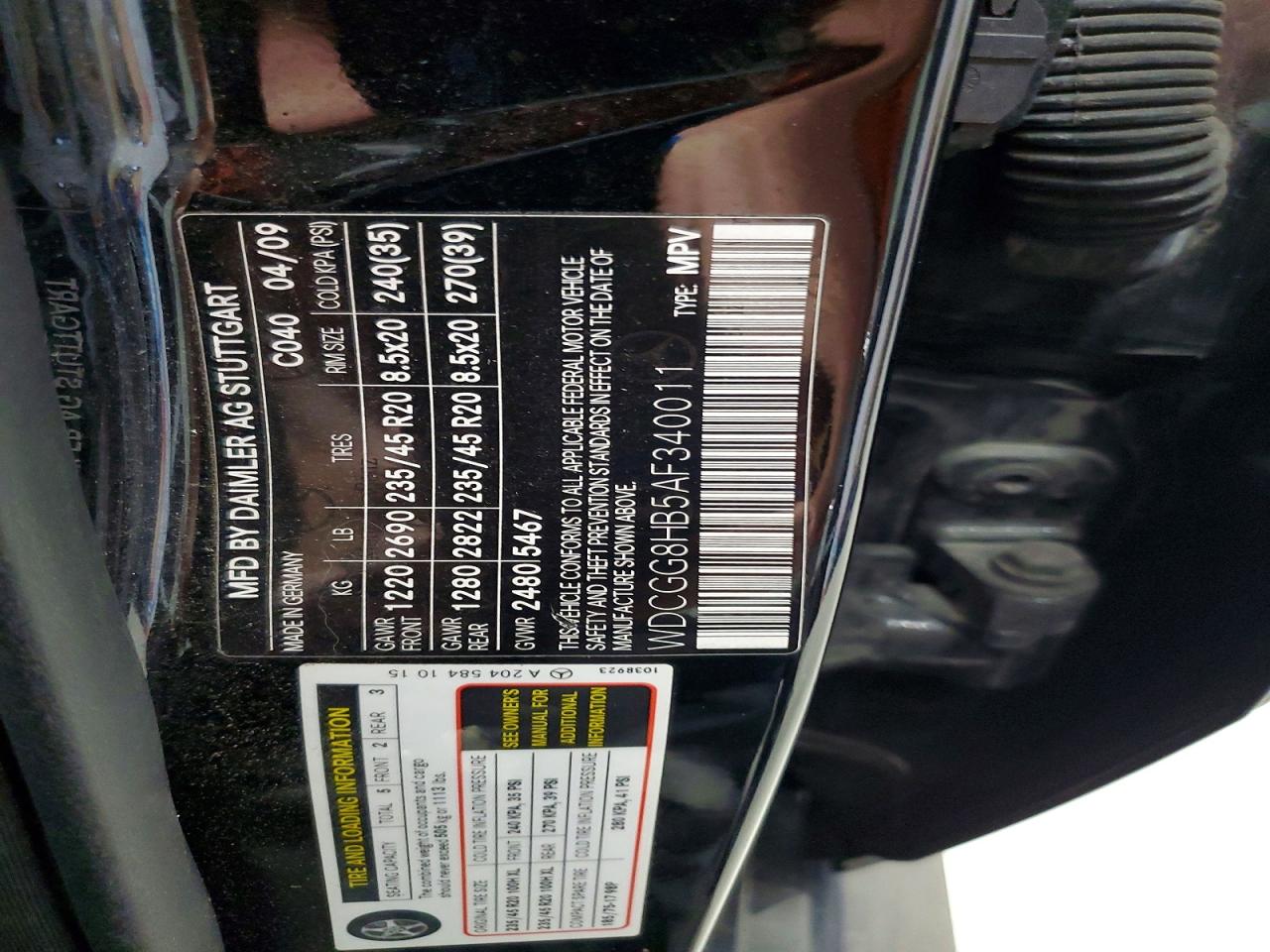 2010 Mercedes-benz Glk 350 4matic Black vin: WDCGG8HB5AF340011