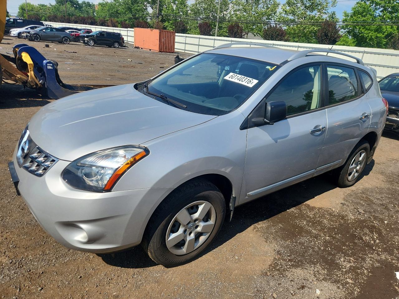 2015 Nissan Rogue Select S Серебряный vin: JN8AS5MV3FW260162
