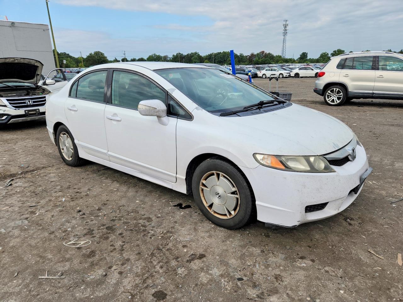 2009 Honda Civic Hybrid White vin: JHMFA36249S004506