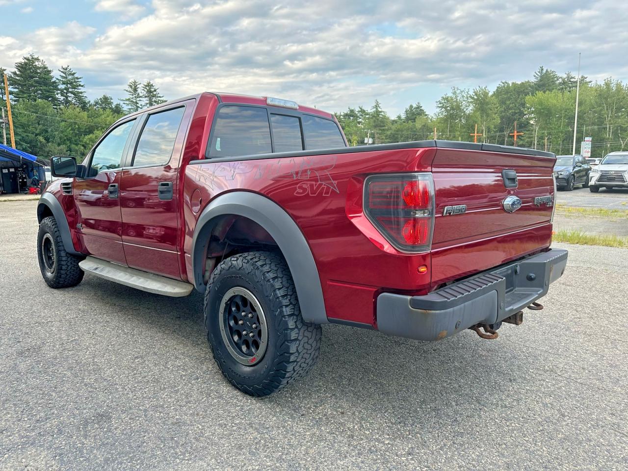 2014 Ford F150 Svt Raptor Red vin: 1FTFW1R62EFB13779