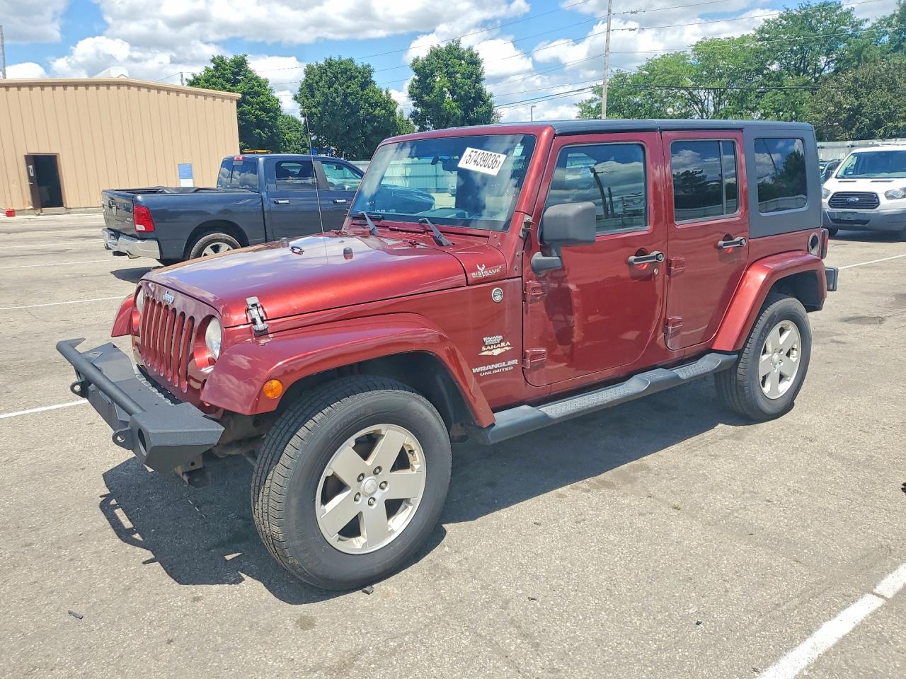 2008 Jeep Wrangler Unlimited Sahara Red vin: 1J4GA59178L651005