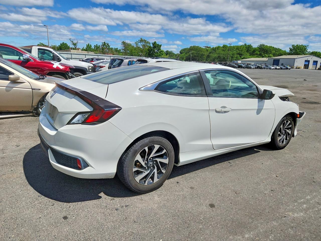 2017 Honda Civic Lx White vin: 2HGFC4B0XHH306153
